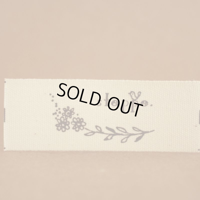 画像1: ばら綿平織25mm横-bous小鳥steppe (1)