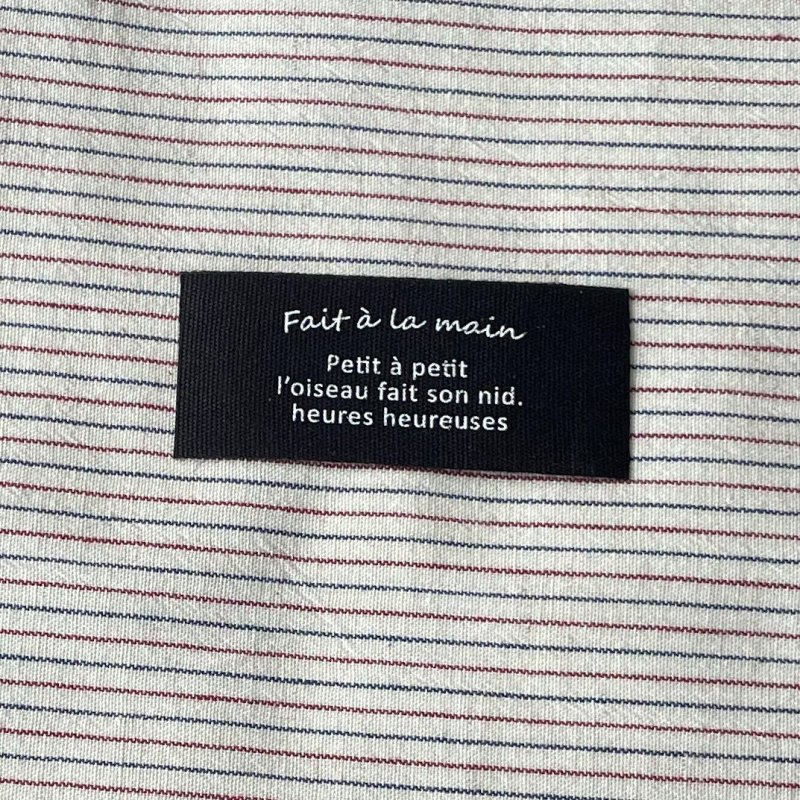 画像3: 布タグお試しセット-綿平織ロゴタグ（黒）２０枚セット (3)