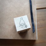 画像1: BOUSスタンプ-ニット帽とめがねの子。 (1)