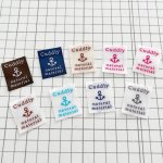 画像2: ばら刺繍タグ25mm縦-cuddlyイカリ（白×グレー） (2)