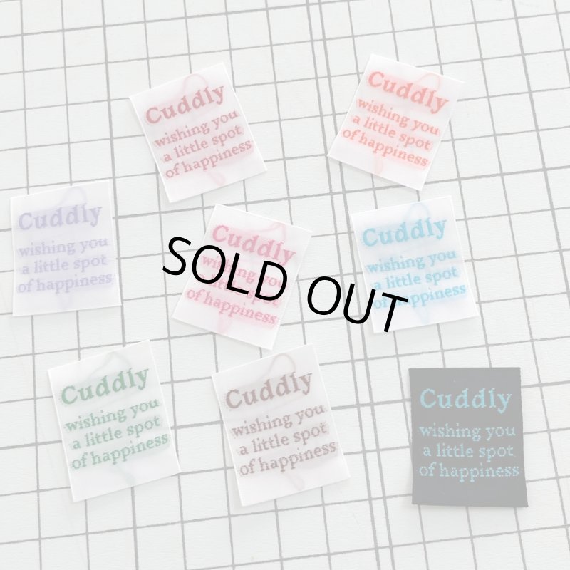 画像2: ばら刺繍タグ25mm縦-カラバリcuddly(白×茶色) (2)