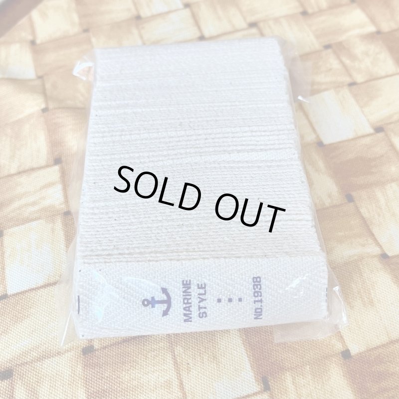 画像1: 綿綾織20mm縦 100枚セット-イカリ1938（紺） (1)