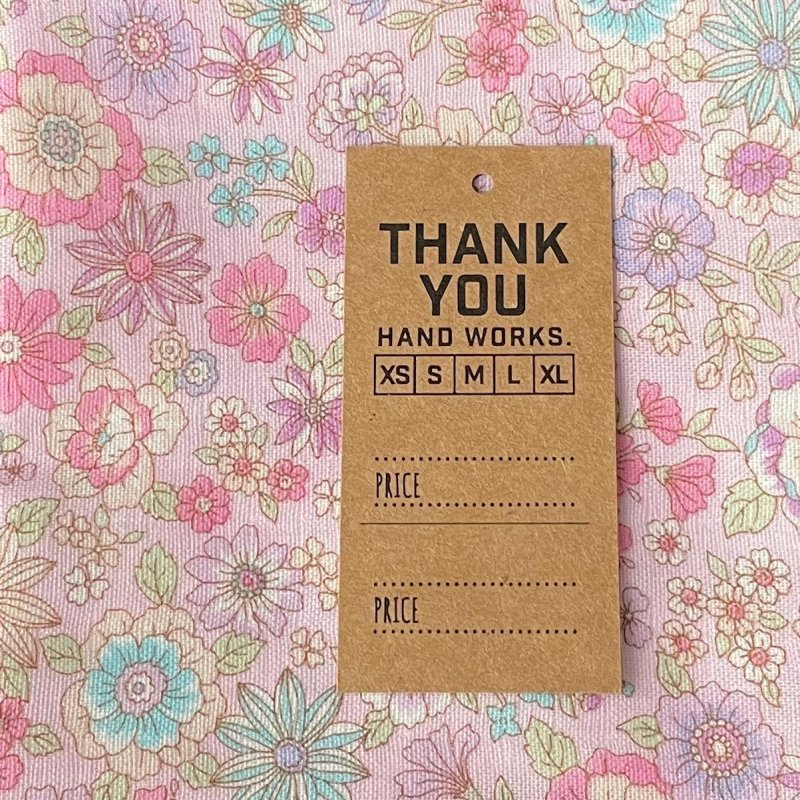 画像2: クラフト紙プライスタグ(値札)20枚 大人サイズ表記 (2)