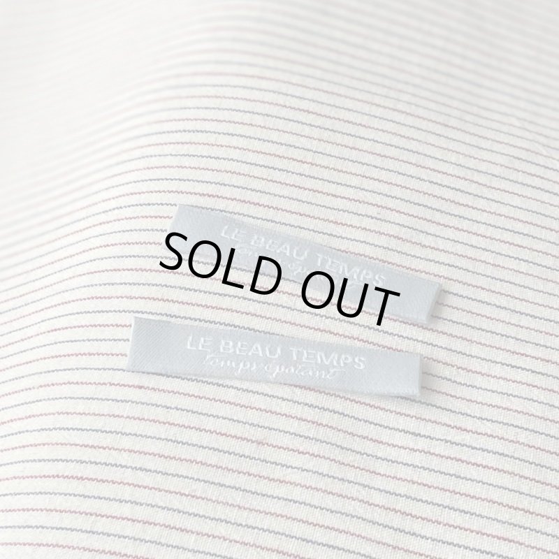 画像1: ばら刺繍タグ‐TEMPS（薄グレー×白） (1)