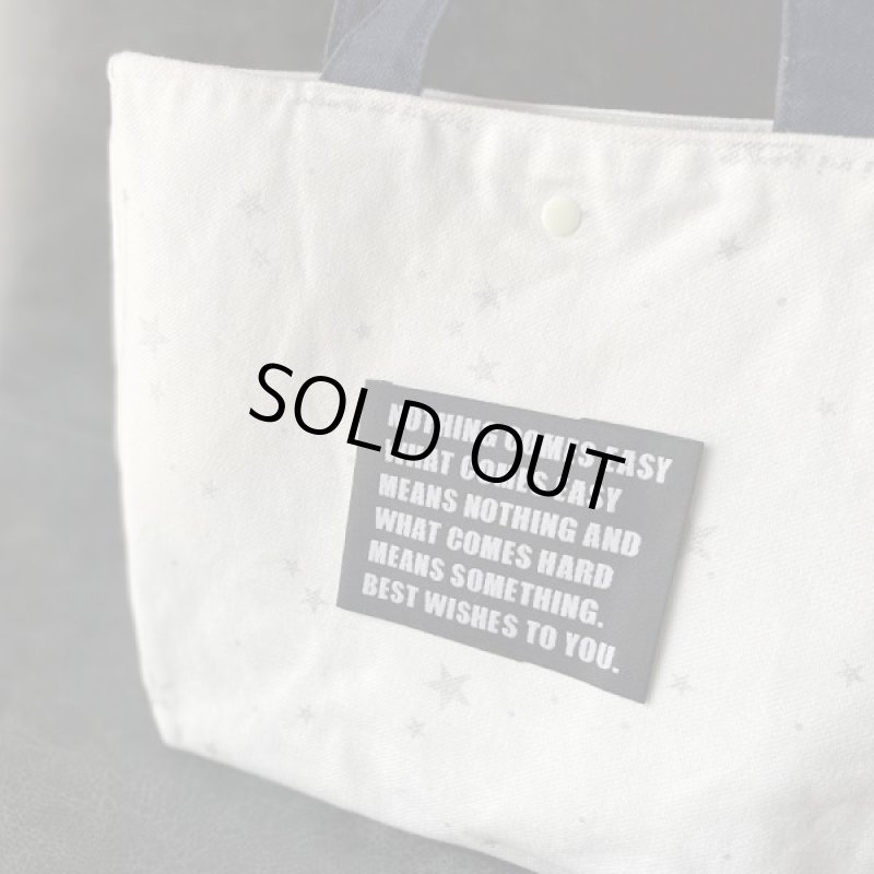 画像1: ばらBig刺繍タグ‐NOTHING（黒×白） (1)