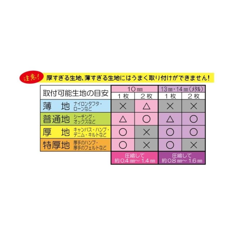 画像6: サンコッコー ワンタッチプラスナップ 10mm 6組入 全9色 清原 (6)